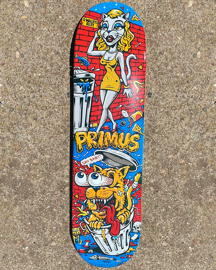 PRIMUS (official) skateboard deck (Signed by Jimbo) · Jimbo