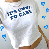 IT'S COOL TO CARE WHITE TEE - Thumbnail 1