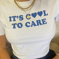 IT'S COOL TO CARE WHITE TEE - Thumbnail 3