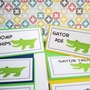 Alligator Food Tent Cards or Place Cards, Personalized-2
