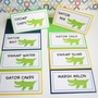 Alligator Food Tent Cards or Place Cards, Personalized-3