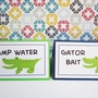 Alligator Food Tent Cards or Place Cards, Personalized-1