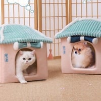 Japanese Sakura Snow Wind Four Seasons Villa Cats Dogs Pets Beds Nests - Thumbnail 1
