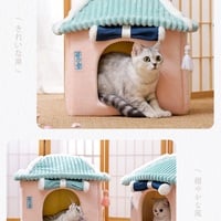 Japanese Sakura Snow Wind Four Seasons Villa Cats Dogs Pets Beds Nests - Thumbnail 8
