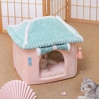 Japanese Sakura Snow Wind Four Seasons Villa Cats Dogs Pets Beds Nests - Thumbnail 2