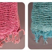 Handwoven Thick Cotton Scarves - Thumbnail 3