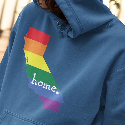 California home indigo hoodie