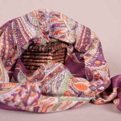 Printed cotton scarves