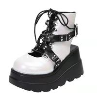 Gothic cutout wedge sandals  - 2colors - Thumbnail 6