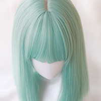 Harajuku green mixed clavicle wigs - Thumbnail 5
