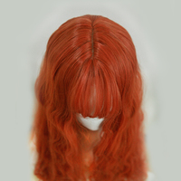 Fluffy natural cute orange corn permed wigs - Thumbnail 4