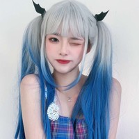 jk blue and white gradient wigs - Thumbnail 1