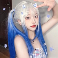 jk blue and white gradient wigs - Thumbnail 3