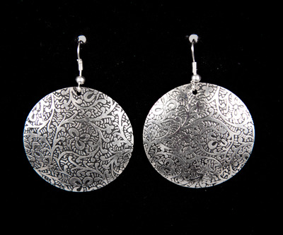 Stamped metal earrings