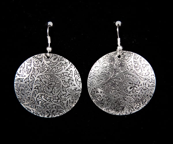 Stamped metal earrings