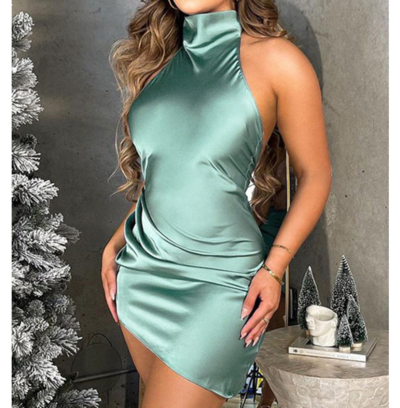 Casual Blue Sleeveless Dress