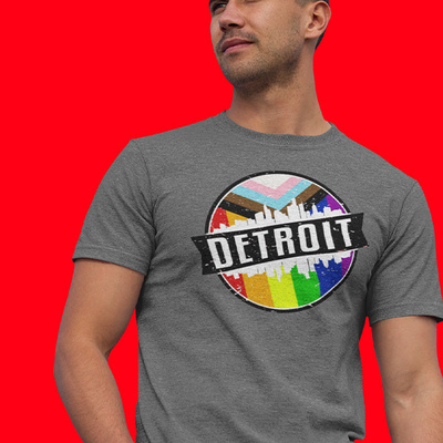 Progressive detroit pride athletic unisex t-shirt