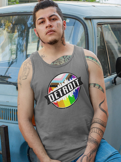 Progressive Detroit Pride Charcoal Grey Unisex Tank
