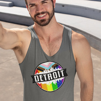 Progressive Detroit Pride Charcoal Grey Unisex Tank - Thumbnail 1