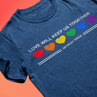 Detroit Love will keep us, heather navy t-shirt - Thumbnail 1