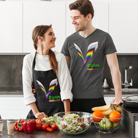 Vegan Proud black unisex apron - Thumbnail 1