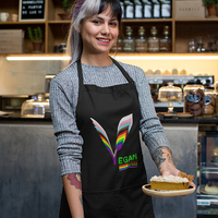 Vegan Proud black unisex apron - Thumbnail 2