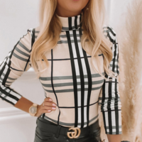 Casual Fashion Women's Long Sleeve Print Top - Thumbnail 3