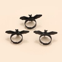 Gothic Black Bat Rings - 3pcs/set - Thumbnail 4