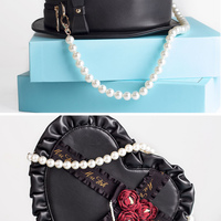 Sweet Love Heart Lace Weddings Shoulder Messenger Bag - Thumbnail 3