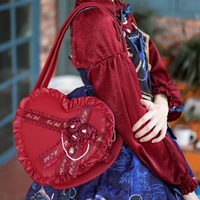 Sweet Love Heart Lace Weddings Shoulder Messenger Bag - Thumbnail 4