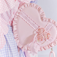 Sweet Love Heart Lace Weddings Shoulder Messenger Bag - Thumbnail 6