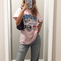 Vintage Pastel Pink Printed T-shirt - Thumbnail 1