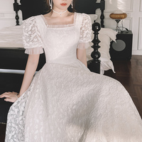 White lace short prom dress homecoming dress - Thumbnail 2