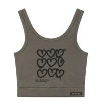 Love Heart Print Sleeveless Vest Top - Thumbnail 6