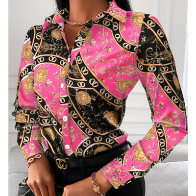 Design women printed long sleeve shirt - Thumbnail 1