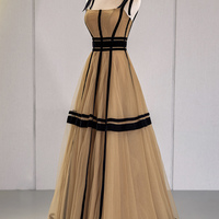 Stylish tulle long prom dress A evening dress - Thumbnail 1
