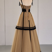 Stylish tulle long prom dress A evening dress - Thumbnail 2