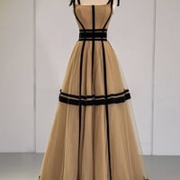 Stylish tulle long prom dress A evening dress - Thumbnail 3