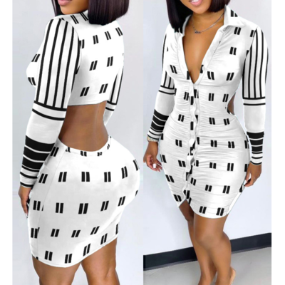 Women's Stretch Sexy Long Sleeve Dress