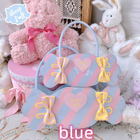 Original sweetheart candy bag striped contrasting color portable diagonal bag - Thumbnail 6