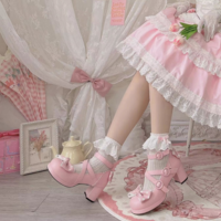 Original  Polka Dot Bow High Heels Round Toe Women's Shoes - Thumbnail 4