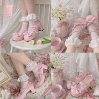 Original  Polka Dot Bow High Heels Round Toe Women's Shoes - Thumbnail 6