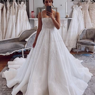 Sp2127,luxury beaded wedding dresses white flat long wedding bridal dress