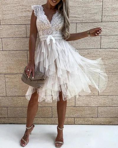 SP2135,White lace homecoming dresses,tulle short prom dress