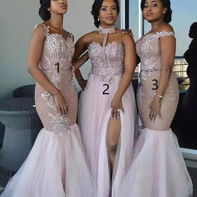 Sp2145,light pink tulle bridesmaid dresses,applique princess bridesmaid dress