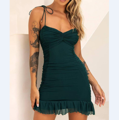 Skinny Chiffon Sling Mini Sleeveless Dress
