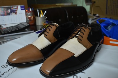 New Men's Hand Stitch Multi Colour Leather Lace Up Wedding Wear Shoes