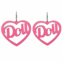 Doll Heart Pastel Pink Earrings - Thumbnail 6