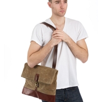 TM1985 Waxed Envelope Messenger Bag - Thumbnail 1