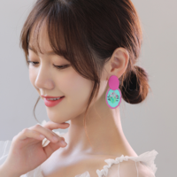 Chic Floral Flowers Dangle Earrings - Thumbnail 1